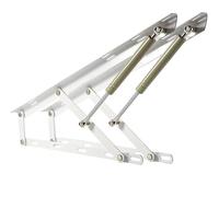 Kit de elevación de almacenamiento Elevador de cama de alta resistencia, 1 par de mecanismos de elevación de cama, elevadores de tapa neumáticos, bisagra de soporte de tapa con resortes de gas de alta