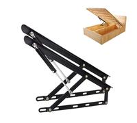 Kit de elevación de almacenamiento for cama de alta resistencia, mecanismo de elevación de cama plegable de 1 par, for cajas de cama pesadas, amortiguador de bisagra de soporte de tapa con resorte de