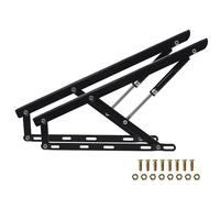 Kit de elevación de almacenamiento for cama resistente, 1 par de elevadores de almacenamiento for cama resistente, bisagras for gabinetes y muebles, bisagras plegables con resorte for caja de cama o s