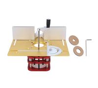 Kit de Elevación de Enrutador, de Enrutador de Aleación de Aluminio con Varilla de Acero Inoxidable, Placa Base de Inserción de Sierra de Mesa Universal para Carpintería, para