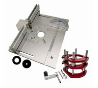 Kit De Elevación For Fresadora, Base Elevadora De Mesa De Fresadora, Sistema De Elevación Manual Con Placa Superior De Aleación De Aluminio For Máquinas De Carpintería De 64-65 Mm(Silver)