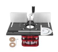Kit De Elevación For Fresadora, Base Elevadora De Mesa De Fresadora, Sistema De Elevación Manual Con Placa Superior De Aleación De Aluminio For Máquinas De Carpintería De 64-65 Mm(Black)
