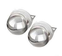 Kit de elevador de tapa de inodoro con ventosa, plástico ABS y mango de silicona para inodoros estándar, blanco + plateado, paquete de 2 (B)