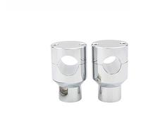 Kit de elevadores de Manillar de 7/8 "y 1", Abrazadera de Montaje de Aluminio CNC para Y&amaha Manillar de Motocicleta de 22mm Accesorios Tubo dirección(Chrome)