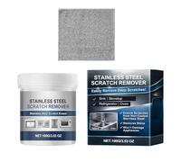 Kit de eliminación de arañazos de acero inoxidable, fórmula segura y, 100 g, borrador de arañazos para electrodomésticos, herramienta de limpieza de metal, restaurador de brillo, para estufas