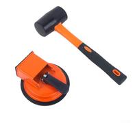 Kit de eliminación de huecos en el suelo con accesorio de ventosa martillo de goma y almohadillas de fieltro multisuperficie para tipos de suelos duros (3)