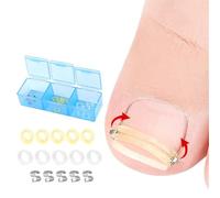 Kit de eliminación de uñas encarnadas, tratamiento y corrector de uñas encarnadas con elasticidad de látex, corrector de uñas encarnadas, herramientas profesionales de pedicura para hombres y mujeres
