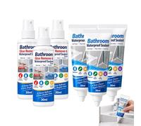 Kit de eliminador de adhesivo y sellador impermeable para baño (3PCS) | Eliminador de adhesivo y sellador de juntas para azulejos de ducha; apto para baños, duchas, lavabos y bañeras