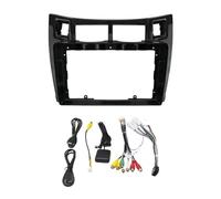 Kit De Embellecedor para Radio Coche Marco Y Panel 9 Pulgadas 2 DIN para Toyota para Yaris para Vitz para Platz 2005-2011(Black UV,Frame Cord B)