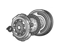 Valeo Kit de embrague 837071 para Land Rover Defender/Discovery II con tapa, disco y volante motor