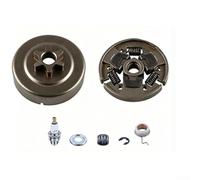 Kit de embrague de motosierra y tambor de piñón para Stihl-MS170 MS180 - Conjunto de embrague de repuesto con arandela de cojinete E-Clip engranajes sin fin - 3/8 pulgadas 6T (C)