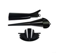 Kit de embudo de aceite de plástico 3PCS cuello desmontable fácil de verter (negro)