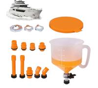 Kit de embudo líquido de enfriamiento | Kit de llenado de líquido de enfriamiento para el radiador de automóviles | 15 Funciones del radiador para el vehículo