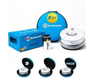 Kit de Emergencia Garza GeoBlueShield49: 3 Luces Homologadas DGT V16 3.0 con Batería Energizer 9V