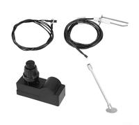 Kit de encendido de llave de válvula de gas, 8 pulgadas con cables de 900 mm, encendedor de pulso para parrilla de barbacoa, botón de arranque, herramienta para bricolaje (A)