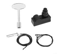 Kit de encendido de válvula de gas natural con botón de control de llave de 3 pulgadas y cable de 900 mm para configuración de válvulas de 1/4 5/16 (A)