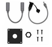 Kit de enchufe CC impermeable para pared Starlink Mini, entrada de extensión de cable de alimentación de montaje en panel con tapa resistente a la intemperie, para RV, casa, remolque