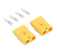 Kit de Enchufe de Arnés de Cables, Conector de Batería Contactos Plateados 2 Piezas Carcasa de Policarbonato para Puentes para Carretillas Elevadoras para Camiones(amarillo)
