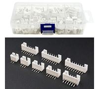 Kit de enchufes de pH de 2,0 mm compatible con conectores PCB JST-PH de paso de 2,0 mm, tipo de entrada lateral de orificio pasante, vástago de ángulo recto