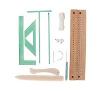 Kit de encuadernación de libros, hecho a mano, cuaderno portátil con punzón curvado manual para estudiantes, cuadernos de archivos escolares, álbumes de adultos entusiastas