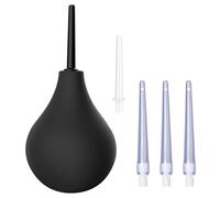 Kit de Enema de Pera, Ducha Anal de 224 ml para Hombres y Mujeres, Fabricado en Silicona Cómoda con 5 Boquillas, para Limpieza de Colon