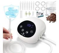 Kit de Enema Eléctrico, Enemas para Limpieza de Colon Hombres Mujeres, Kit de Café Enema Orgánico, Control de Velocidad de Flujo de Agua 100 Niveles con Pantalla LCD, Ducha Anal con Presión