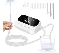 Kit de enema, enemas eléctricos para limpieza de colon para mujeres y hombres, presión de agua ajustable de 100, kit orgánico de café con pantalla LED (blanco)