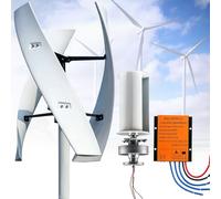 Kit de Energía Eólica Vertical 16000W 20000W Generador de Viento con 3 Palas, Tecnología Maglev y Controlador para Autoconsumo, 12V/24V/48V/220V(20000W,48V)