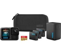 GoPro Paquete de batería extendida HERO13 Black: Incluye Cargador de batería Dual, 3 baterías Enduro, Tarjeta microSD de 64 GB, Soporte Adhesivo Curvo y Estuche para cámara