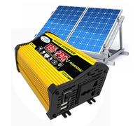 Kit de energía solar portátil - Kit de panel solar, kit solar completo para autoconsumo con inversor de 4000 W | Pantalla LED y controlador de carga de 30 A, dos puertos USB, generador de emergencia p