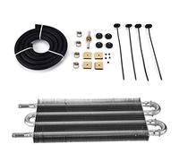 Kit de enfriador de aceite para automóvil, convertidor de radiador automático-manual de 4 filas para automóvil, equipo de enfriador de aceite de transmisión de dirección asistida remota