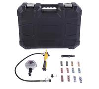 Kit de engarzadora de manguera hidráulica de CA con 12 troqueles |Herramienta de prensado de CA manual de fuerza 8T para reparación de aire acondicionado/reconstrucción de