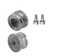 Kit de engranaje de extrusora mejorado for Cr-eality K1 K1C K1 Max Ender-3 V3 /V3 Plus engranaje de doble rodamiento DLC de acero endurecido niquelado(1 set silver)