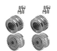 Kit de engranaje de extrusora mejorado for Cr-eality K1 K1C K1 Max Ender-3 V3 /V3 Plus engranaje de doble rodamiento DLC de acero endurecido niquelado(2 set silver)