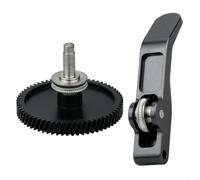 Kit de engranajes extrusores de acero endurecido para impresoras 3D Bambu Lab A1 y A1 - Revestimiento DLC, mango de aleación de aluminio, 90 x 50 x 35 mm, color plateado