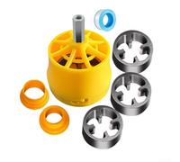Kit de enhebrador de tuberías para tubos de PVC con troqueles redondos de 12 pulgadas, 3/4 pulgadas, 1 pulgada, diseñado para corte de rosca de precisión y fijación segura en proyectos de fontanería