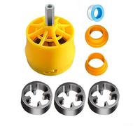 Kit de enhebrador de tubos de PVC con troqueles redondos de 1/2, 3/4 y 1 pulgada para taladro eléctrico, compatible con tuberías de agua de plástico PVC, incluye cinta PTFE