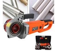Kit de enhebrador de tubos eléctrico, alta potencia 2000 W/2300 W, portátil con motor de cobre puro y 6 cabezales, incluye 4 troqueles para roscas de 1/2 a 2 pulgadas, funda de transporte