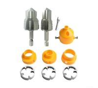 Kit de enhebrador eléctrico de tubos de PVC con troqueles de 1/2 pulgada y 3/4 pulgadas para taladro manual compatible con tubos de plástico de 4 puntos y 6 puntos para doble E duradero