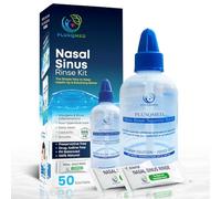 Kit de enjuague sinusal, botella exprimidor, Neti Pot,+20 bolsas de sal, original Plusqmed, enjuague nasal, enjuague sinusal, adultos, niños (250 ml + 50 sal)