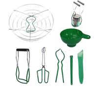 Kit de enlatado de 7 piezas, juego de enlatado de acero inoxidable para baño de agua/enlatador a presión, suministros de conservas, kits de iniciación, herramientas para principiantes, incluyendo clip