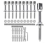Kit de enrejado de alambre de pared de acero inoxidable con capacidad de carga superior a 150 kg, distancia ajustable desde la pared para un crecimiento saludable de plantas trepadoras (1)