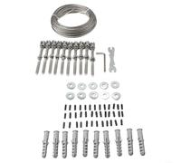 Kit de enrejado de alambre de pared de acero inoxidable soporta plantas trepadoras de más de 150 kg de carga con distancia ajustable de hasta 4 3 pulgadas de la pared para un crecimiento óptimo (traje