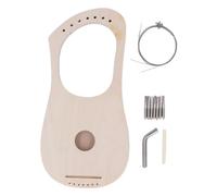 Kit de ensamblaje de bricolaje de arpa de lira de 7 cuerdas, cuerpo de tilo sin terminar con herramientas de afinación y puente, construya su propio instrumento musical para