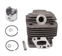 Kit de ensamblaje de pistón de cilindro Piezas de repuesto de pistón de cilindro de motosierra eléctrica de aleación de aluminio de primera calidad de 38 mm para SRM 350ES SRM