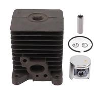 Kit de ensamblaje de pistón de cilindro Reemplazo de pistón de cilindro de recortadora duradero de aleación de aluminio de 33,5 mm para herramientas de jardín S25 Repuestos para