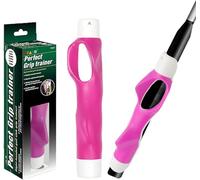 Kit de entrenador de agarre de golf, entrenador de agarre para mano derecha, ayuda de entrenamiento para mejorar la posición de la mano, con diseño ergonómico, mejora la fuerza de agarre,Rose Red
