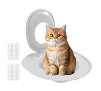 Kit De Entrenamiento Cat WC - Trainador De Agua del Asiento del Inodoro para Gatos para Gatos | Progresivo con Anillos Extraíbles para Enseñarle Al Gato A Usar El Baño Y Decir Adiós A La Basur