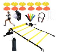 Kit de entrenamiento de agilidad de fútbol - Postes de entrenamiento de velocidad, obstáculos de agilidad ajustable | Equipo de entrenamiento de fútbol, conjunto compacto y duradero para mejorar el