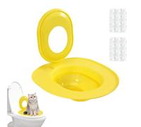 Kit de entrenamiento de inodoro para gatos, herramienta extraíble para asiento de orinal, entrenador de caja de arena de inodoro, para apartamento, baño, sótano, tienda de mascotas, interior y hogar